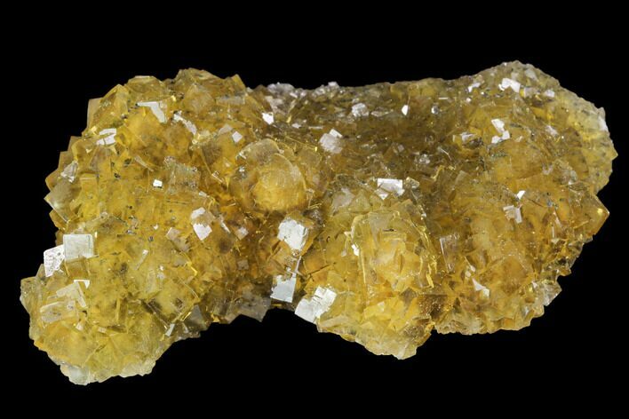 Yellow, Cubic Fluorite Crystal Cluster - Spain #98700